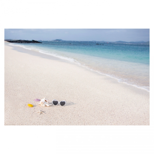 [키즈디자인] 바다배경현수막 4124 여름 해변 모래사장