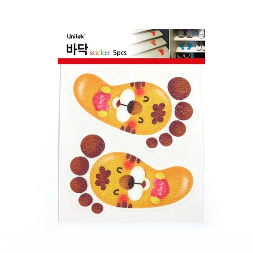 스티커몰 발바닥(5쌍) 동물2호랑이 F-176