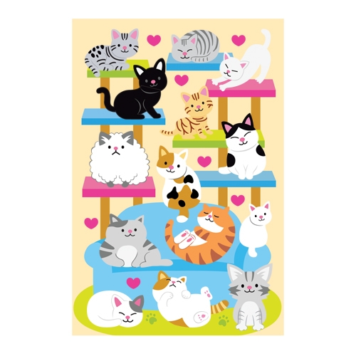 스티커몰 쁘띠스티커 캣타워고양이 PS-22027