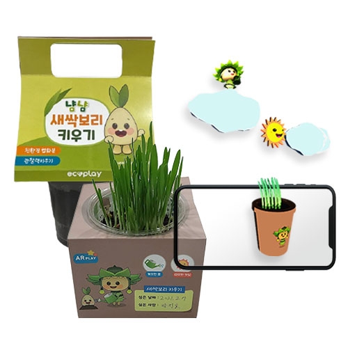 [에코플레이] AR 친환경 새싹보리 키우기 (활동 스티커, 수업자료제공)