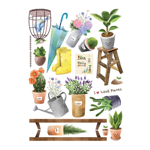 스티커몰 데코인테리어 I love Plants FDT-21109