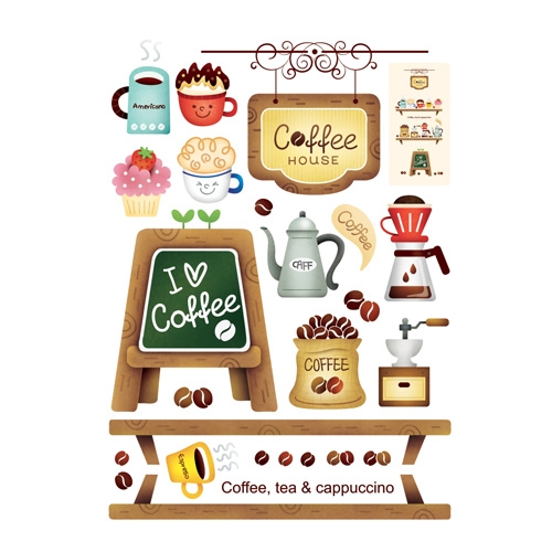 스티커몰 데코인테리어 I love coffee FDT-21110