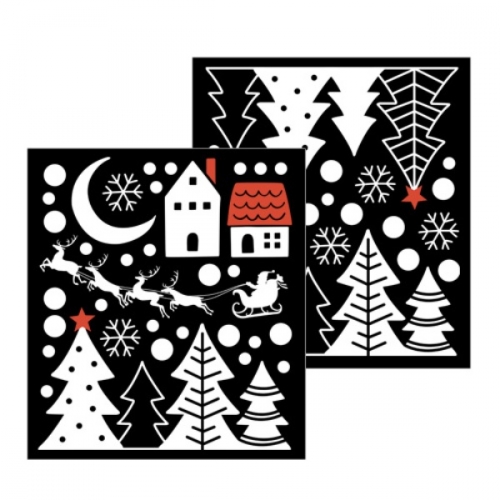 스티커몰 반짝이 X-MAS(2매) 고요한밤 GS-5703