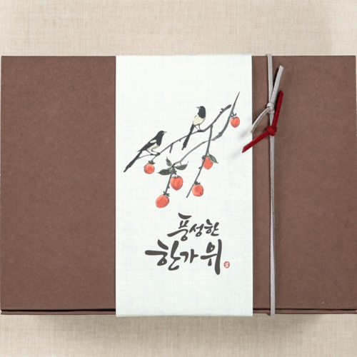 한가위 감나무띠지 5개 추석 한가위 설 새해 명절