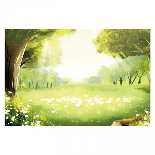 [키즈디자인] 숲속배경현수막 6128
