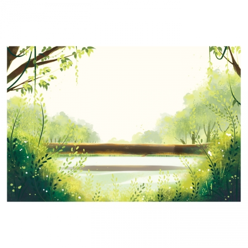 [키즈디자인] 숲속배경현수막 6133