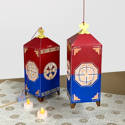 [만꾸] 여아 전통 역할놀이세트(한복,머리띠,청사초롱,팽이)