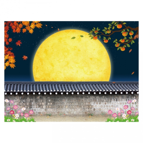 [키즈디자인] 추석현수막 4201 보름달