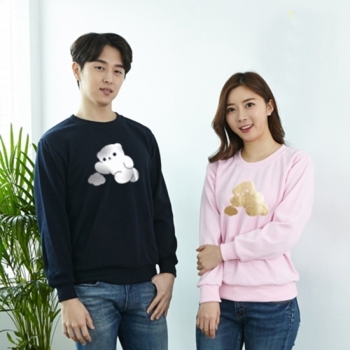 국내산 고급 특양면 아트티셔츠 맨투맨 반짝반짝 ★ 곰구름 코지★