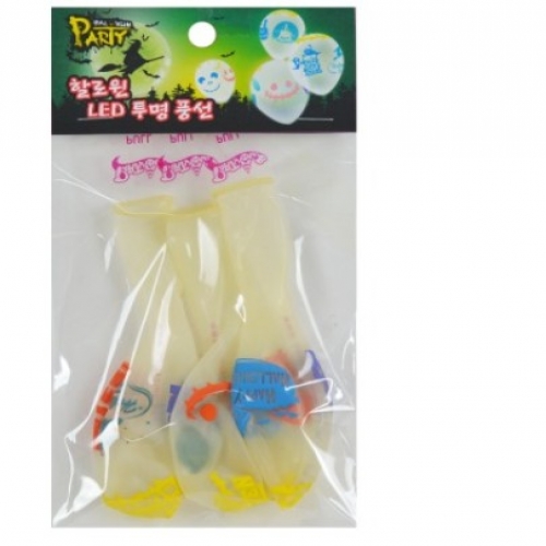 할로윈 LED 투명풍선 (3입)