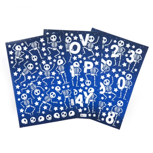스티커몰 야광별3PCS 해골 GS-6608