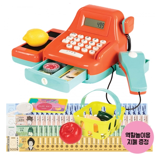 플레이서클 시장놀이 계산기세트 밧핫 계산대놀이 (지폐 추가증정)