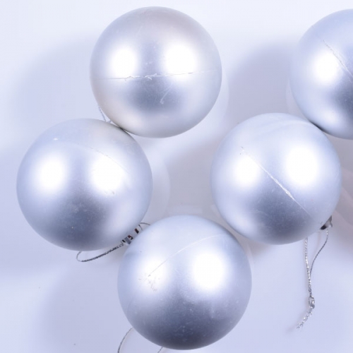 6p 실버 무광볼(6cm)  장식 소품