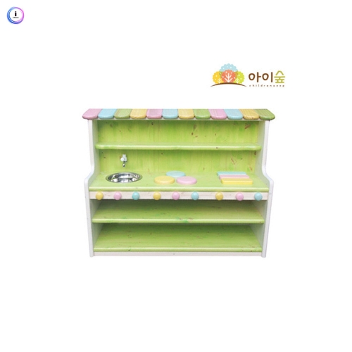 h76 친환경 케노피 주방놀이(오픈형) - 연두(대)