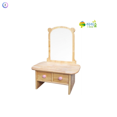 h76 원목(고무나무) 곰돌이 화장대