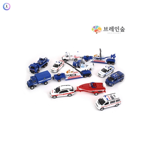 h76 교육용교통학습세트C_병원_경찰17종