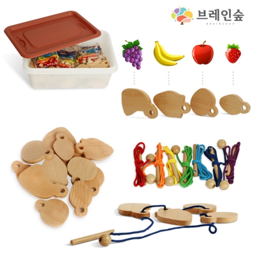 h76 원목과일꾸러미실꿰기200