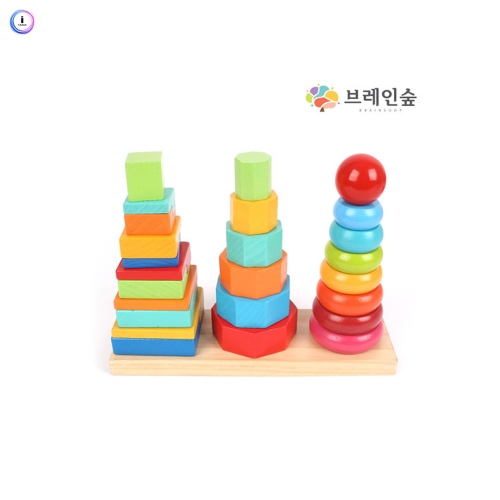h76 3종 도형탑 쌓기