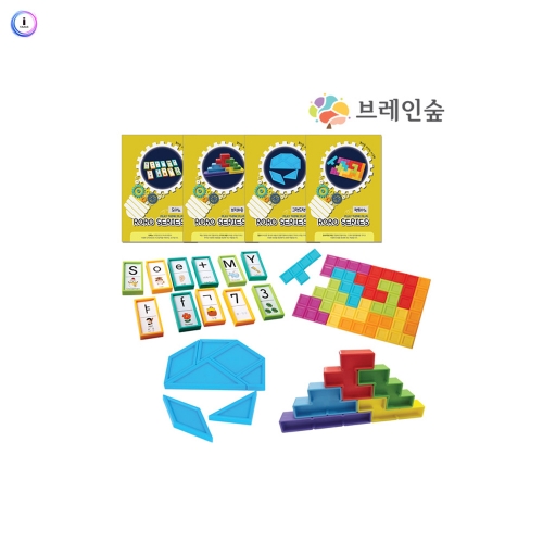 h76 매쓰플레이 1단계 - 평면 4종세트(도미노 그랜드탱 펜토미노 브릭퍼즐)