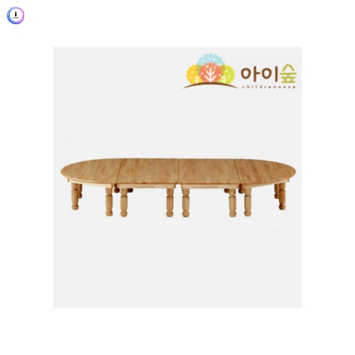 h76 고무나무 책상 원목 10인용 (유아)