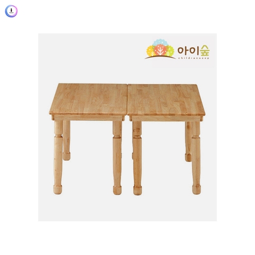 h76 고무나무 책상 원목사각 (2개_유치)