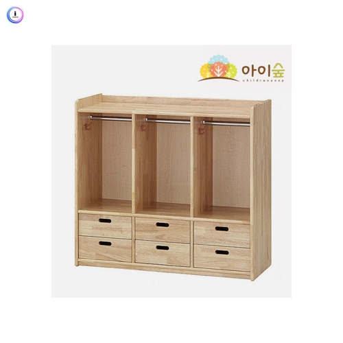 h76 고무나무 서랍옷장 6인