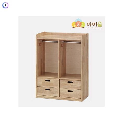 h76 고무나무 서랍옷장 4인