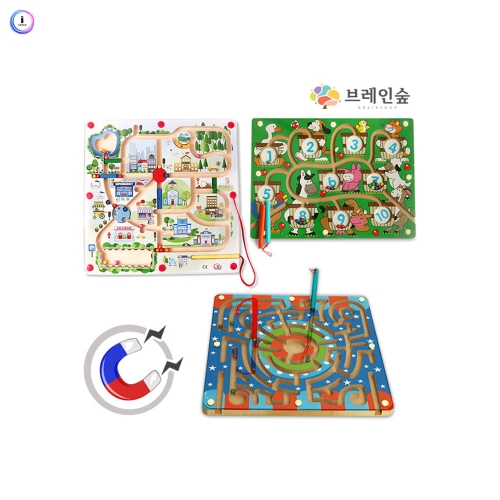 h76 자석미로찾기3종세트(마을 동물 우주)