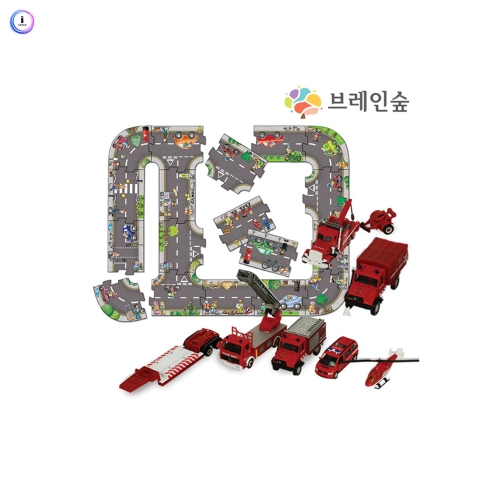 h76 익사이팅 소방자동차 9종 _ 도로퍼즐