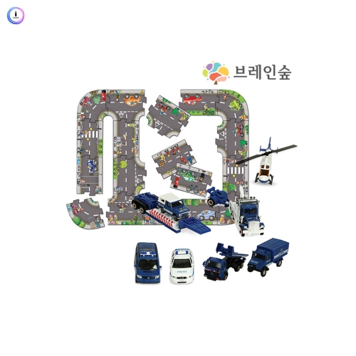 h76 익사이팅 경찰자동차 9종 _ 도로퍼즐