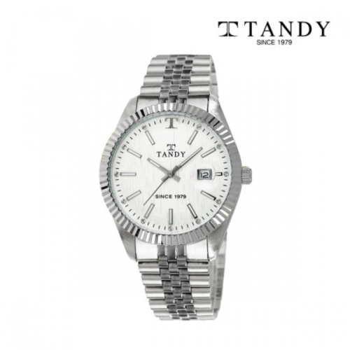 [TANDY] 탠디 럭셔리 메탈 손목시계(스와로브스키 식입) T-3921 남자 빈티지화이트