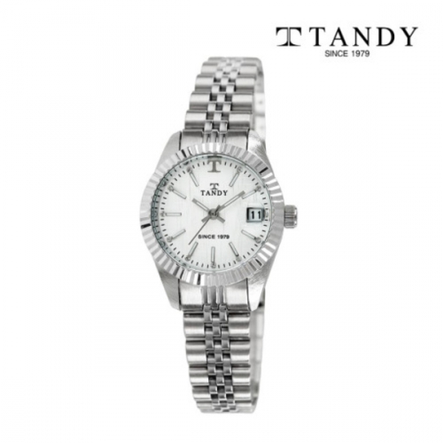 [TANDY]탠디 럭셔리 메탈 손목시계(스와로브스키 식입) T-3921 여자 빈티지화이트