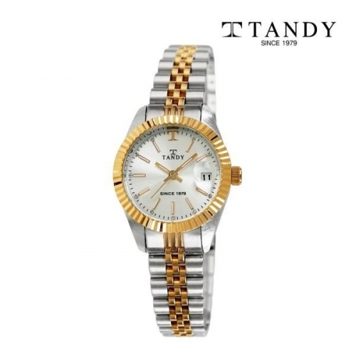 [TANDY] 탠디 럭셔리 메탈 손목시계(스와로브스키 식입) T-3921 여자 골드콤비