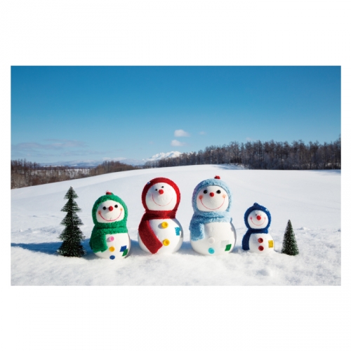 [키즈디자인] 겨울배경현수막 6249 눈사람
