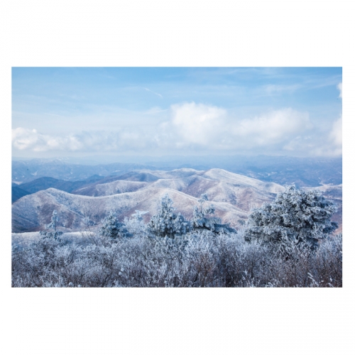 [키즈디자인] 겨울배경현수막 6268 설산