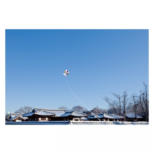 [키즈디자인] 겨울배경현수막 6305 한옥