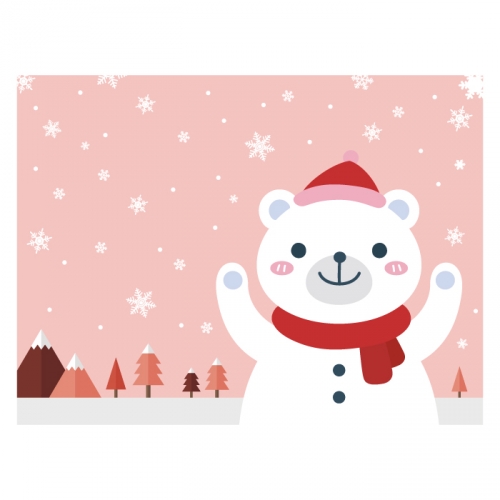[키즈디자인] 겨울배경현수막 5253 눈사람