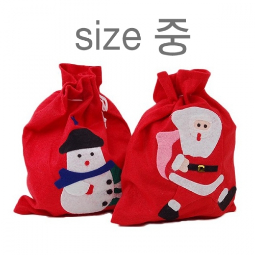 산타 주머니 (중)[12개] 행사용주머니 크리스마스선물