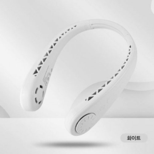 LEAFSESS 날개없는 넥밴드 선풍기 Z-9 (화이트 / 핑크)