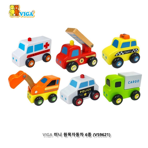 [비가](VIGA)미니 원목자동차6종 (644V59621)