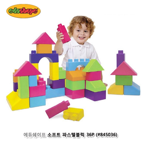 [에듀쉐이프] 소프트 파스텔블럭 36P (634E845036)