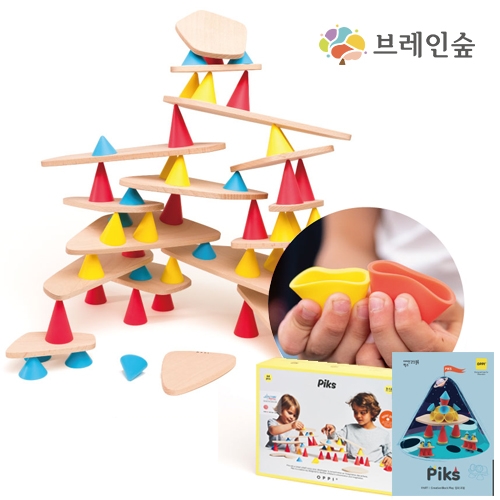 [브레인숲] 밸런스 쌓기놀이 픽스64+전용놀이북