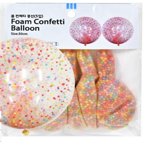 30cm 폼 컨페티 풍선 (5입)