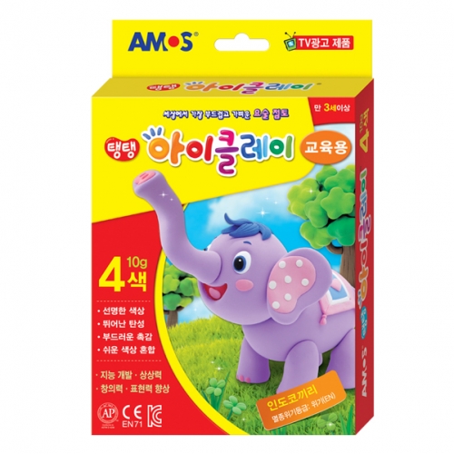 [아모스] 아이클레이 교육용 10g*4색