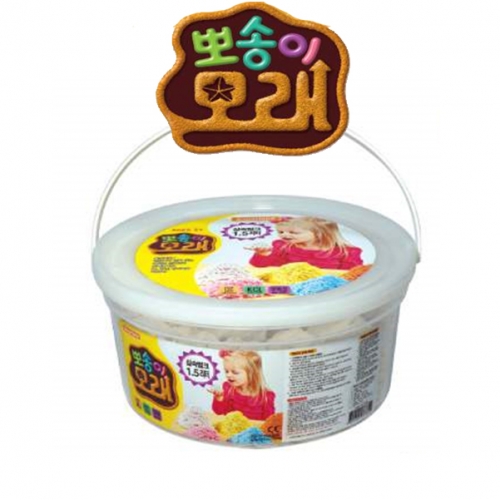 [도너랜드] 뽀송이모래 1.5리터 흰색 낱색