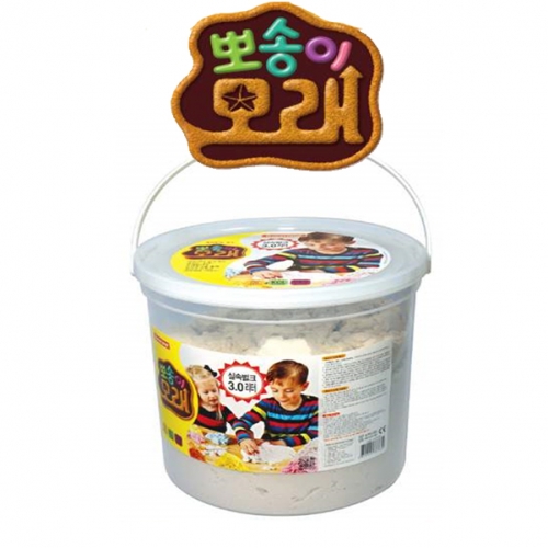 [도너랜드] 뽀송이모래 3.0리터 흰색 낱색
