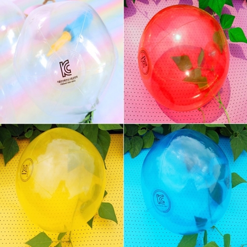 DIY 놀이용 공 PVC 투명 비치볼 꾸미기 색칠하기(색상랜덤)