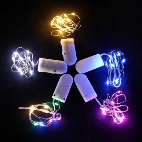 DIY 다용도 장식용 와이어 LED 미니 램프 크리스마스 장식 등 1M ★건전지 포함★
