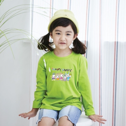 국내산 순면 30수 아트 티셔츠 ☆ 긴팔 ☆_해피패밀리 (10컬러)
