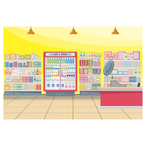 [키즈토이] 대형 현수막 - 시장놀이 마트 522 역할놀이 현수막